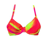 TOP CON ARO TEXTURIZADO TIE DYE NEON HOT